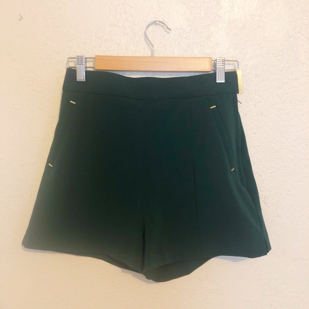 High waisted emerald shorts